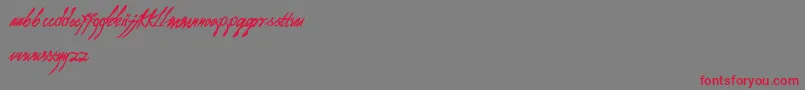 As I Lay Dying Font – Red Fonts on Gray Background