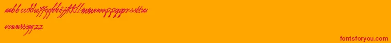 As I Lay Dying Font – Red Fonts on Orange Background