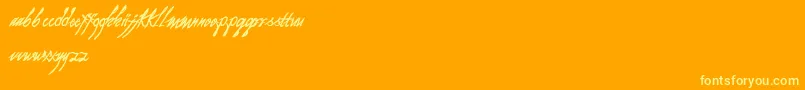 As I Lay Dying Font – Yellow Fonts on Orange Background