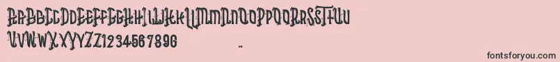 Asbak Font – Black Fonts on Pink Background
