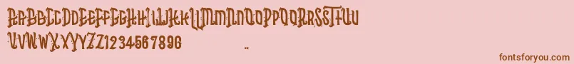 Asbak Font – Brown Fonts on Pink Background