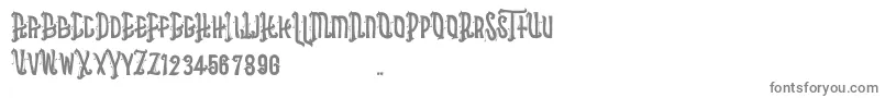 Asbak-fontti – harmaat kirjasimet valkoisella taustalla