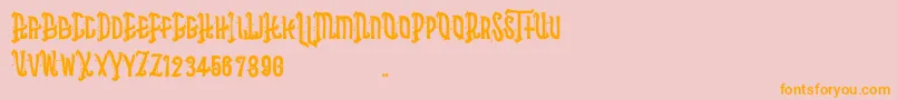 Asbak Font – Orange Fonts on Pink Background