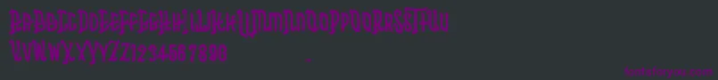 Asbak Font – Purple Fonts on Black Background