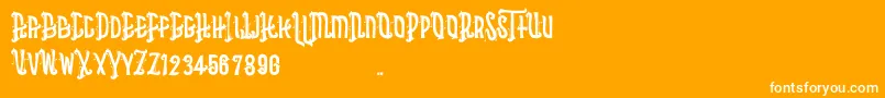 Asbak Font – White Fonts on Orange Background