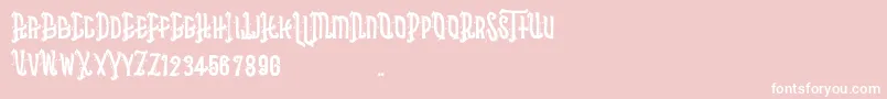 Asbak Font – White Fonts on Pink Background