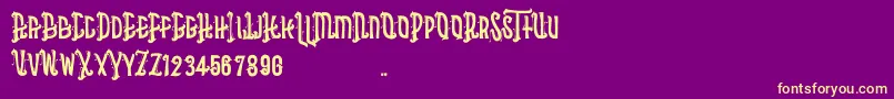 Asbak Font – Yellow Fonts on Purple Background