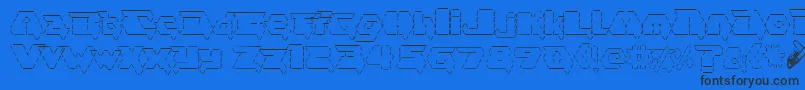 asciid fontvir us Font – Black Fonts on Blue Background