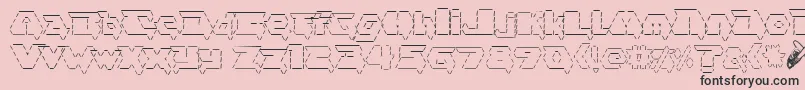 asciid fontvir us-Schriftart – Schwarze Schriften auf rosa Hintergrund
