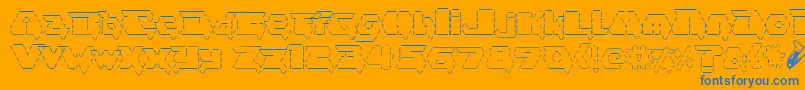 Шрифт asciid fontvir us – синие шрифты на оранжевом фоне