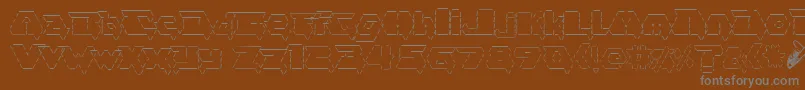 フォントasciid fontvir us – 茶色の背景に灰色の文字