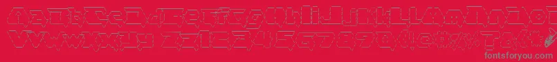 Шрифт asciid fontvir us – серые шрифты на красном фоне