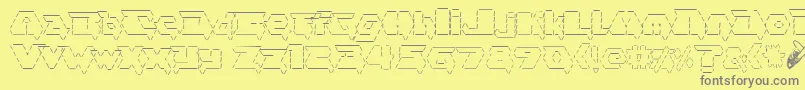 asciid fontvir us-Schriftart – Graue Schriften auf gelbem Hintergrund