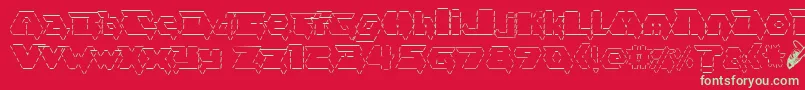 Шрифт asciid fontvir us – зелёные шрифты на красном фоне