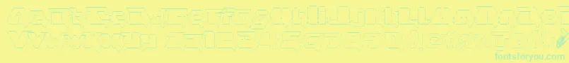 asciid fontvir us Font – Green Fonts on Yellow Background