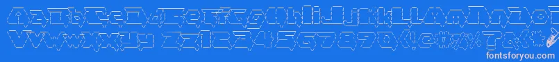 Шрифт asciid fontvir us – розовые шрифты на синем фоне