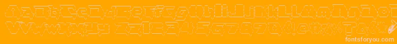 Шрифт asciid fontvir us – розовые шрифты на оранжевом фоне
