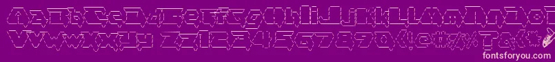 フォントasciid fontvir us – 紫の背景にピンクのフォント
