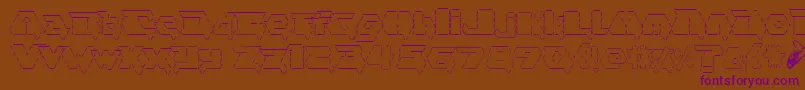 Шрифт asciid fontvir us – фиолетовые шрифты на коричневом фоне