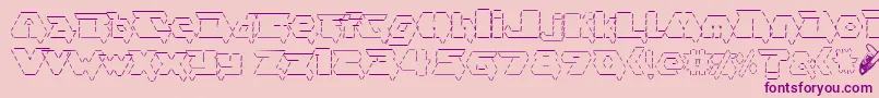 asciid fontvir us-Schriftart – Violette Schriften auf rosa Hintergrund