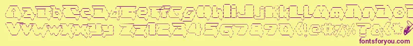 asciid fontvir us Font – Purple Fonts on Yellow Background