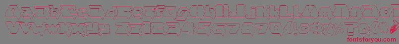 フォントasciid fontvir us – 赤い文字の灰色の背景