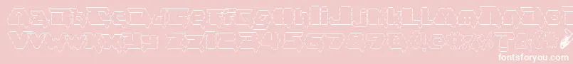 asciid fontvir us-Schriftart – Weiße Schriften auf rosa Hintergrund