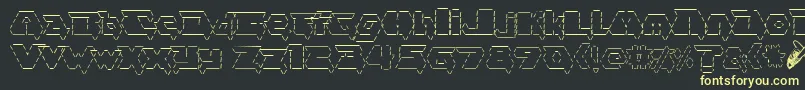 Шрифт asciid fontvir us – жёлтые шрифты на чёрном фоне