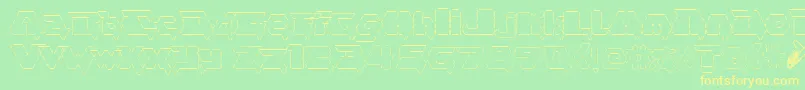asciid fontvir us Font – Yellow Fonts on Green Background