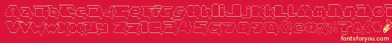 asciid fontvir us Font – Yellow Fonts on Red Background