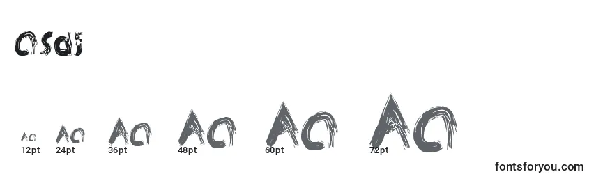 Asdf (120054) Font Sizes