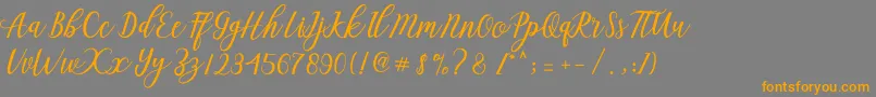 fuente Aseline Script – Fuentes Naranjas Sobre Fondo Gris