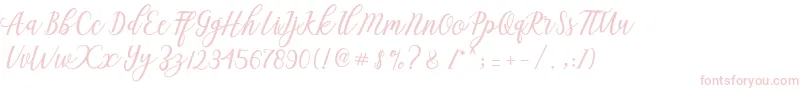 Aseline Script Font – Pink Fonts on White Background