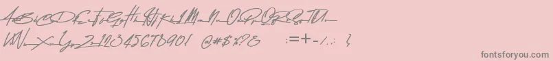 Asem Kandis PERSONAL USE Font – Gray Fonts on Pink Background