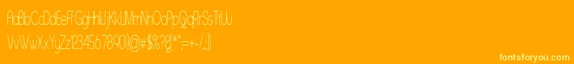ASENST   Font – Yellow Fonts on Orange Background