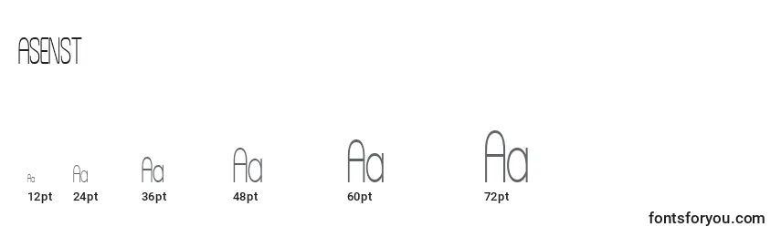 ASENST   (120058) Font Sizes