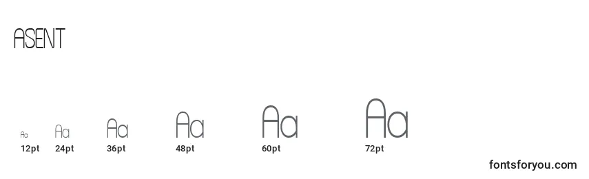 ASENT    (120059) Font Sizes