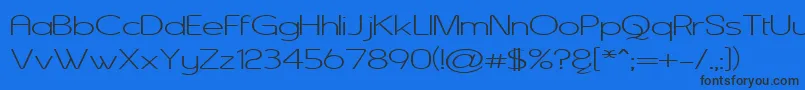 ASENW    Font – Black Fonts on Blue Background