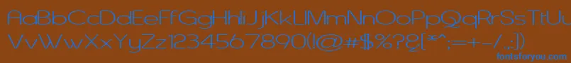 ASENW    Font – Blue Fonts on Brown Background