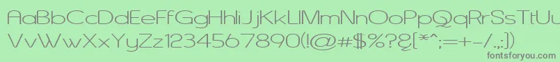 フォントASENW    – 緑の背景に灰色の文字