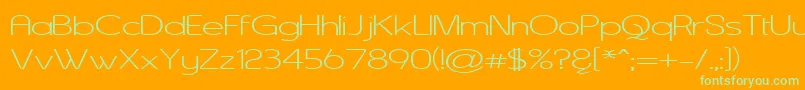 ASENW    Font – Green Fonts on Orange Background