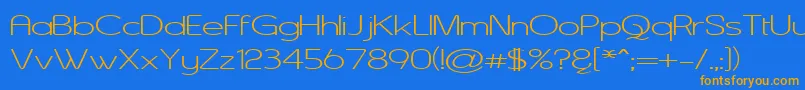 ASENW    Font – Orange Fonts on Blue Background