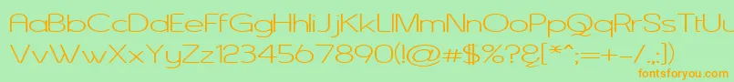 ASENW    Font – Orange Fonts on Green Background