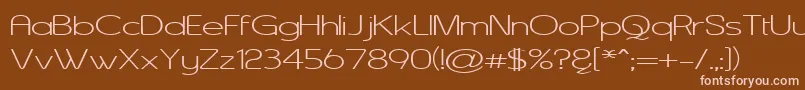 ASENW    Font – Pink Fonts on Brown Background