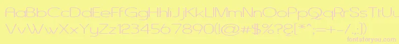 ASENW    Font – Pink Fonts on Yellow Background