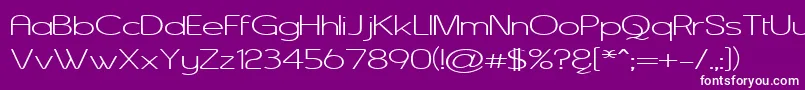 ASENW    Font – White Fonts on Purple Background