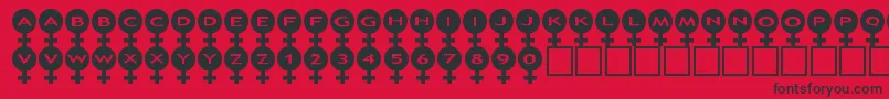 asfemale Font – Black Fonts on Red Background