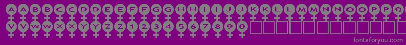 asfemale Font – Gray Fonts on Purple Background