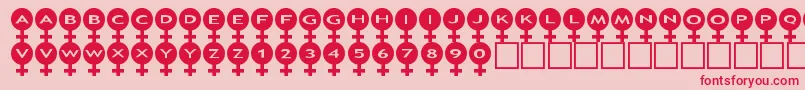 asfemale Font – Red Fonts on Pink Background