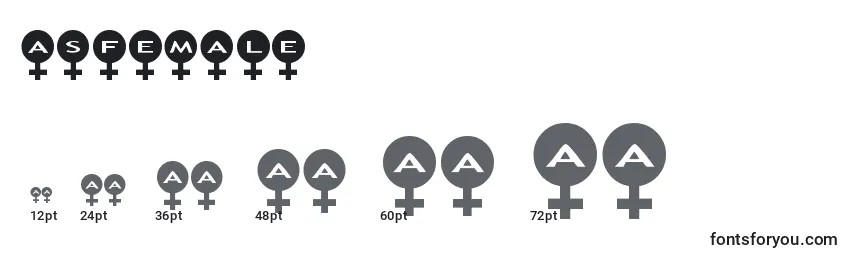 Asfemale Font Sizes